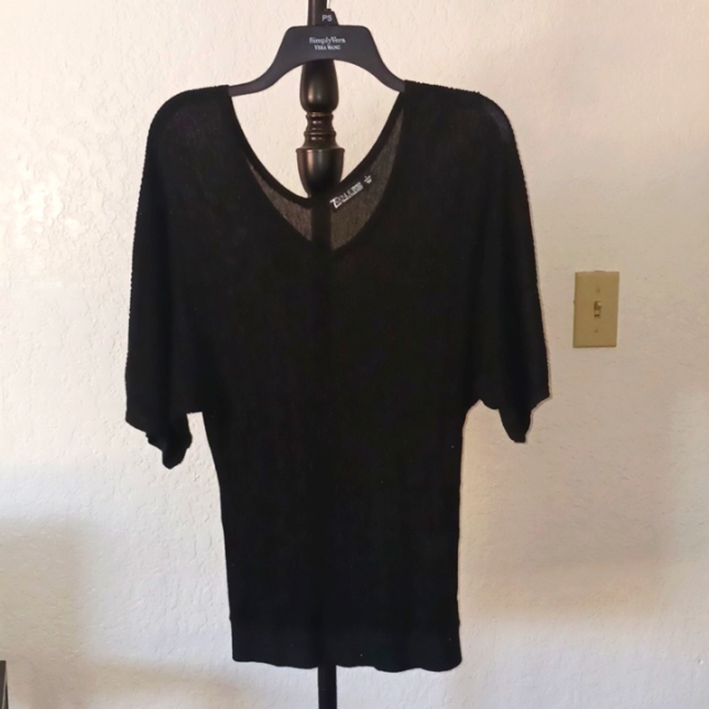 New York & Company 7th Avenue,  Large Black Blouse
